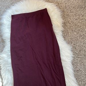 Tight Maroon maxi skirt